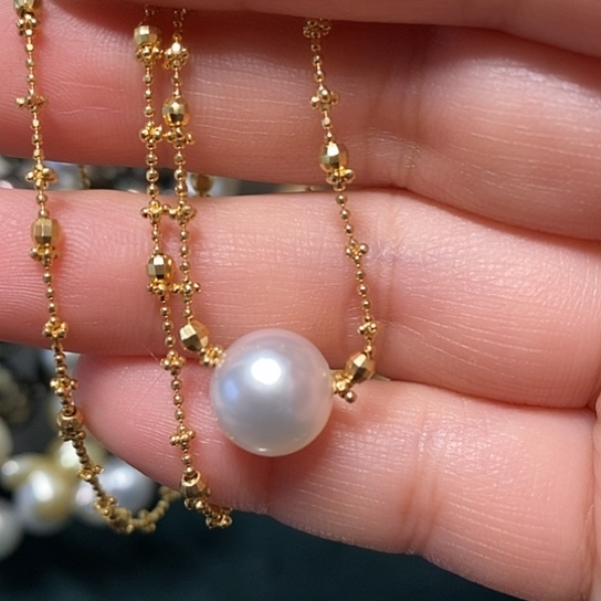 海水珍珠颈饰银S925镶嵌10.4