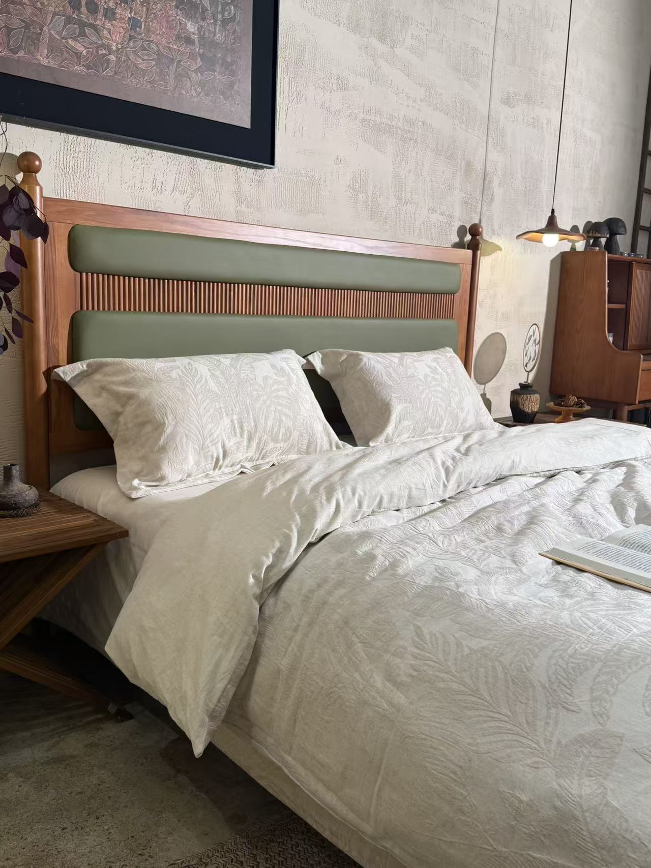 【大叶有成-贝尼古】赤贫风 纽扣款  提花色织  棉麻四件套