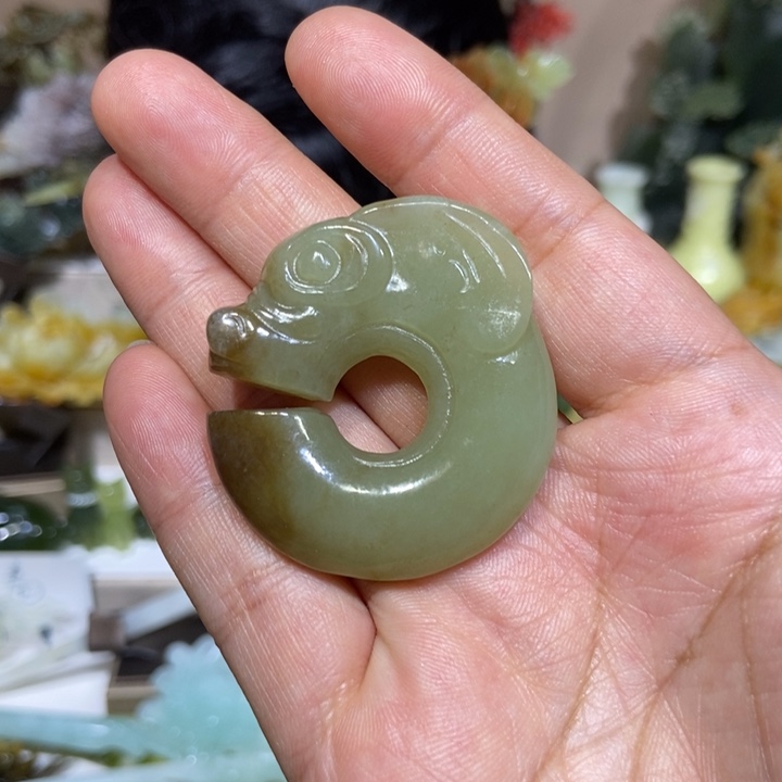 小***️蛇纹石玉未镶嵌发饰