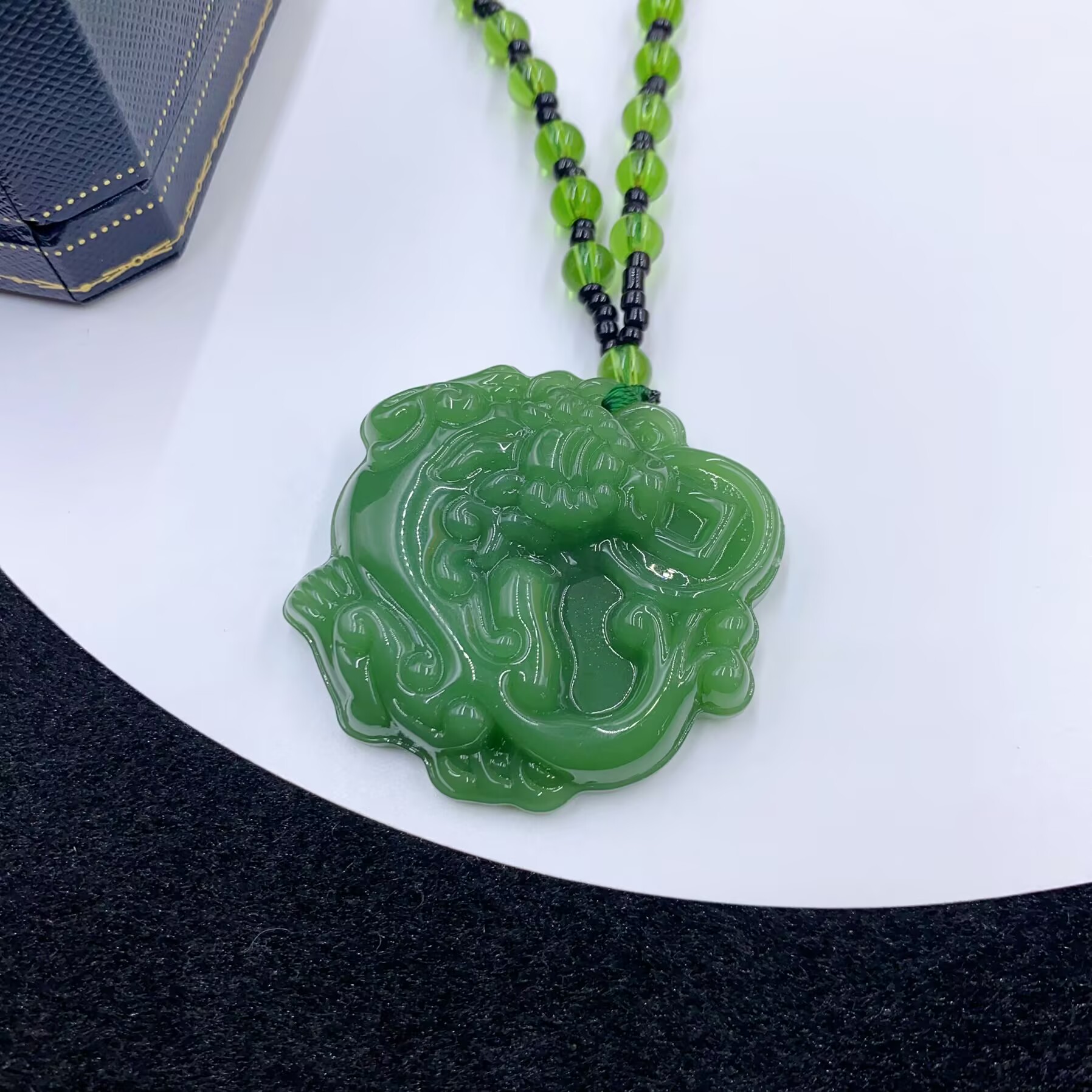 4541  绿色吊坠珠珠项链多样性发货