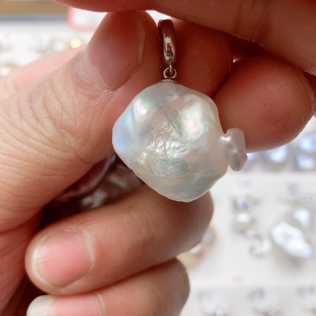 淡水珍珠颈饰银S925镶嵌