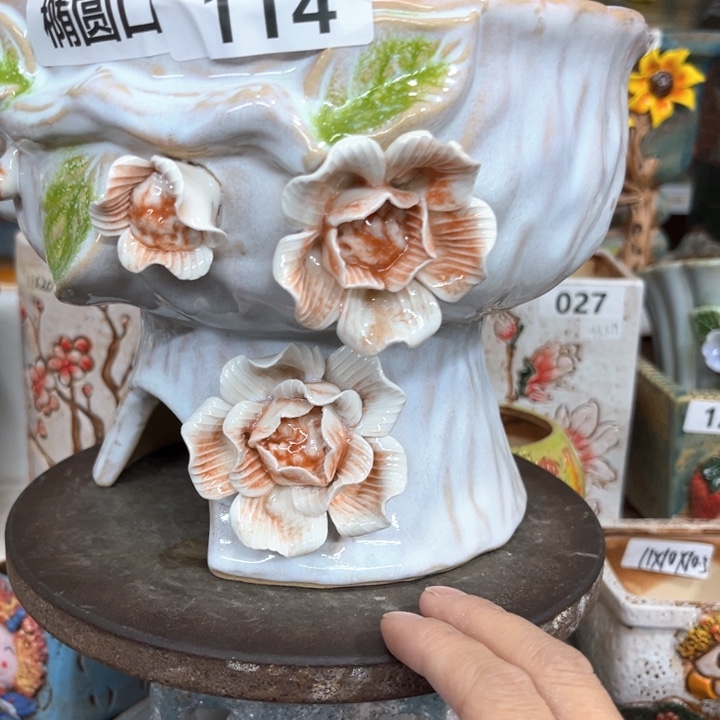 紫砂花盆粗陶材质多肉花盆