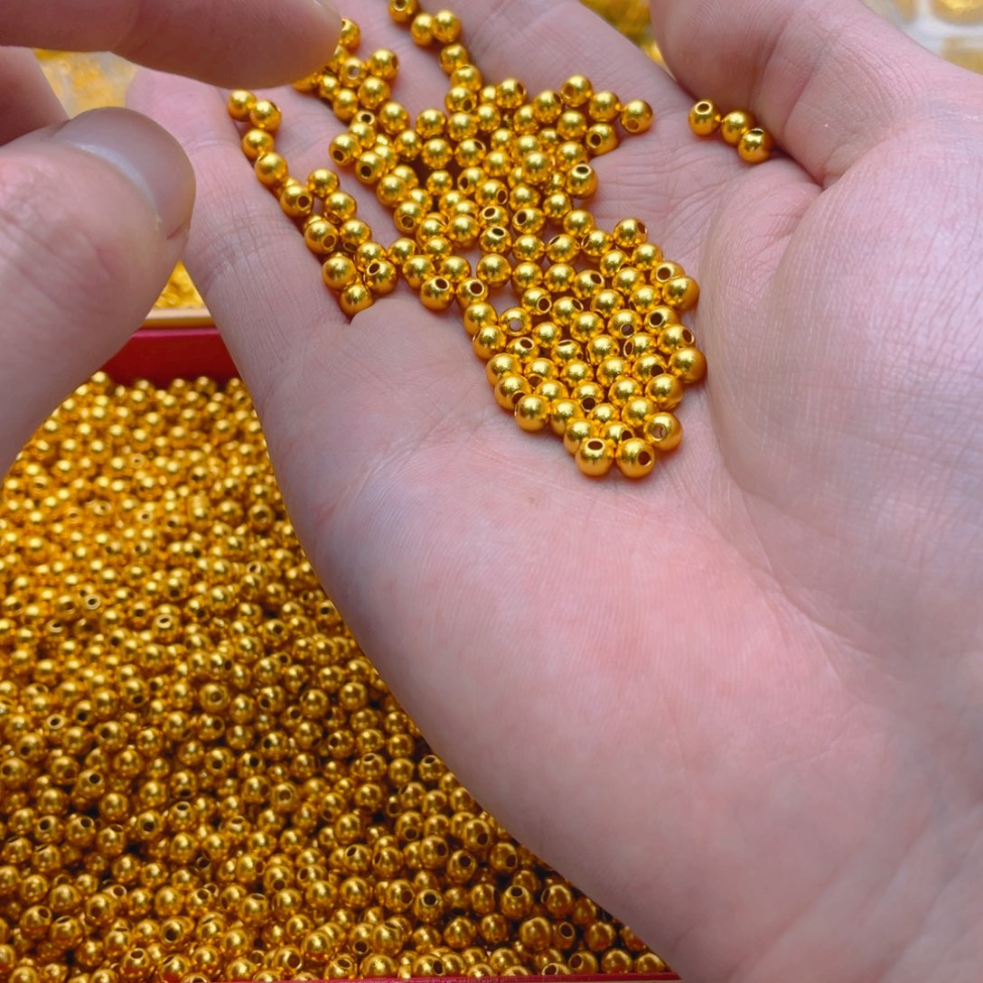 锆石铜合金新款高货古法珠5mm10颗