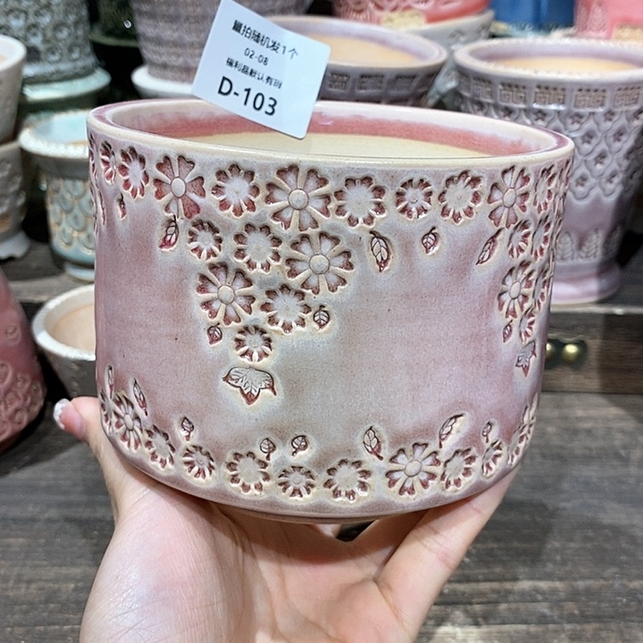 七里烧花盆2-8-103口径10