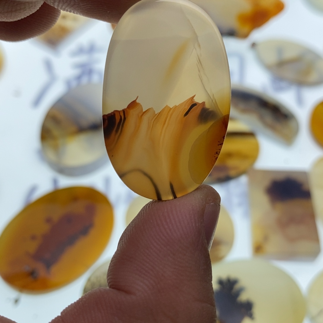 玛瑙/玉髓牌子足银镀金镶嵌