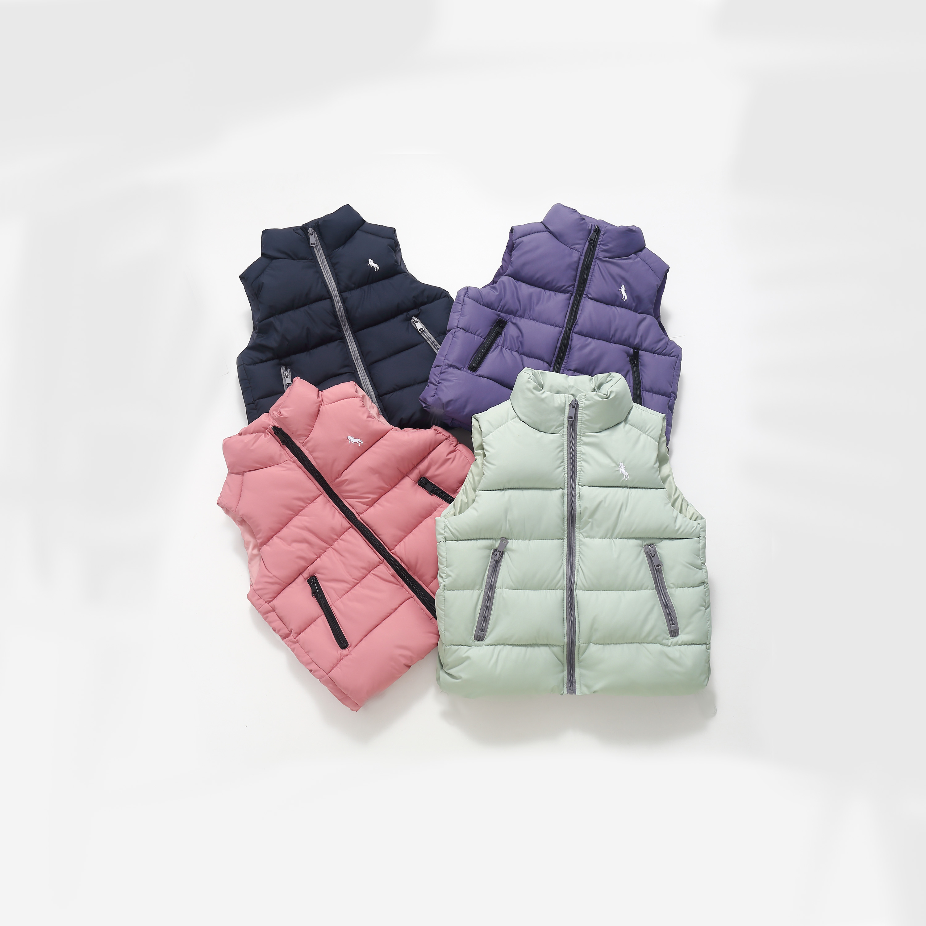 新款儿童棉马甲男女童洋气坎肩中小童宝宝纯色秋冬季外穿校服神器