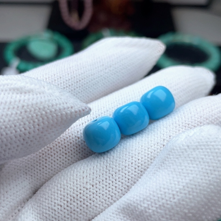 高瓷蓝10mm老型单珠单颗