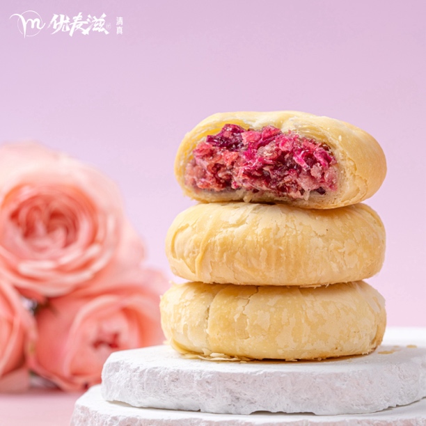 优麦滋·玫瑰鲜花饼·【3个装】