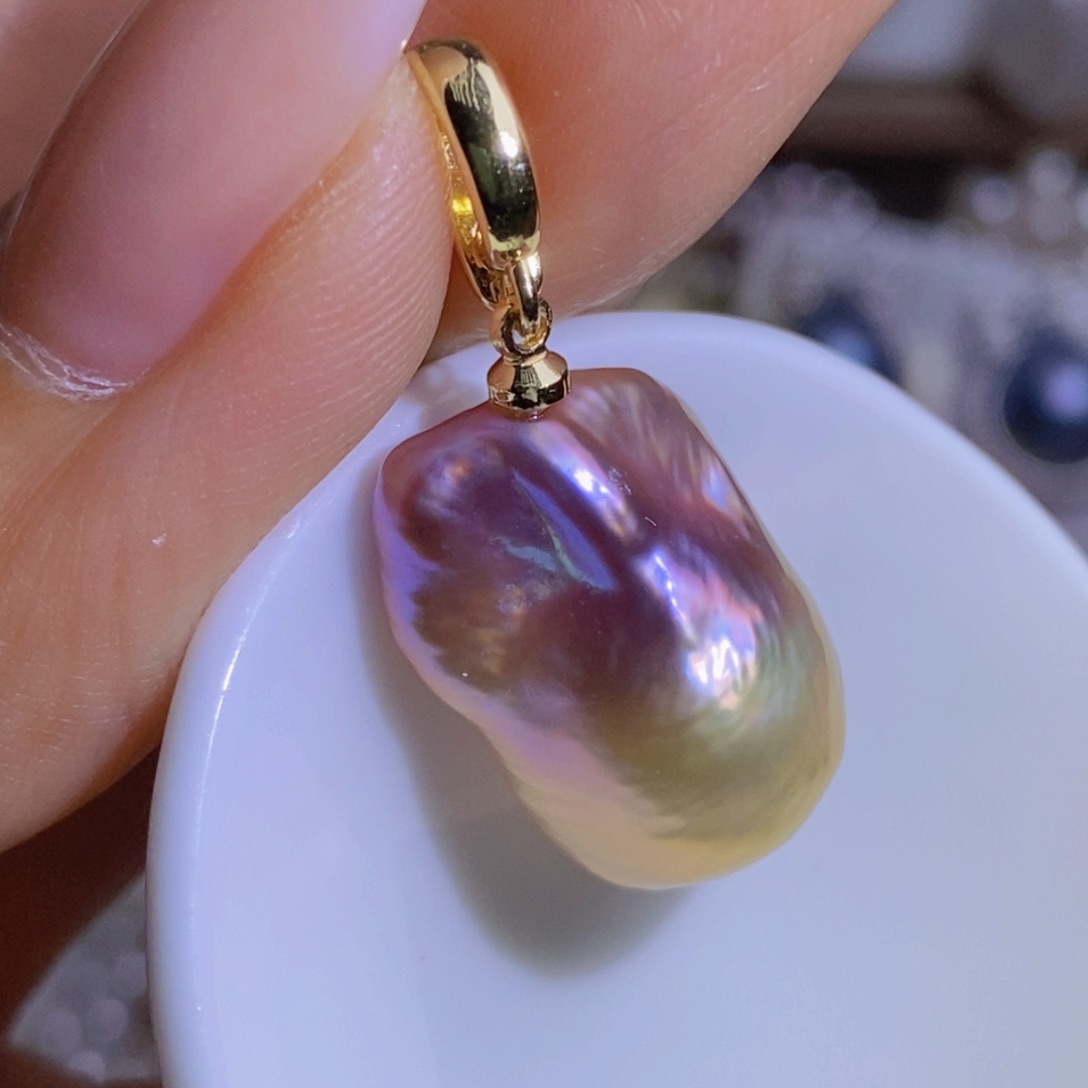 银S925镶嵌天然淡水珍珠淡水珍珠