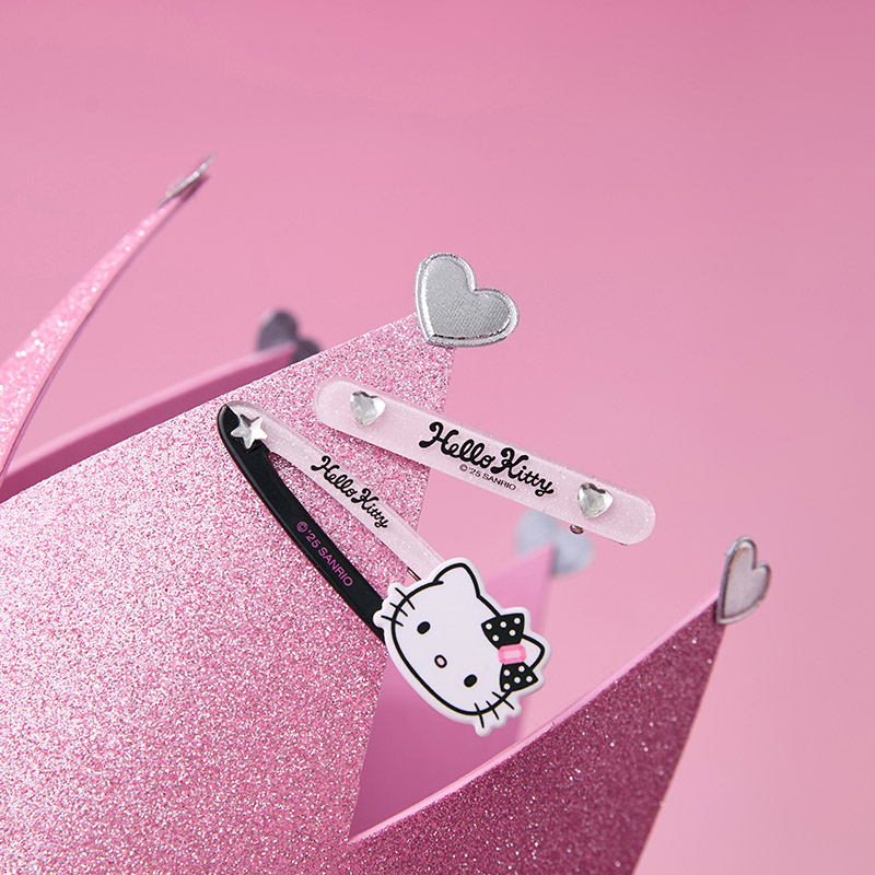 Hello Kitty闪闪派对系列对装发夹（款式随机）