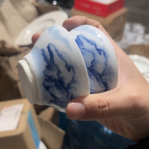 瓷其他手绘茶漏两个