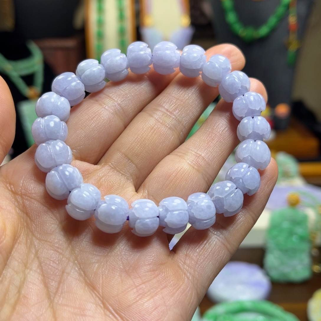 翡翠未镶嵌颈饰天然翡翠手链