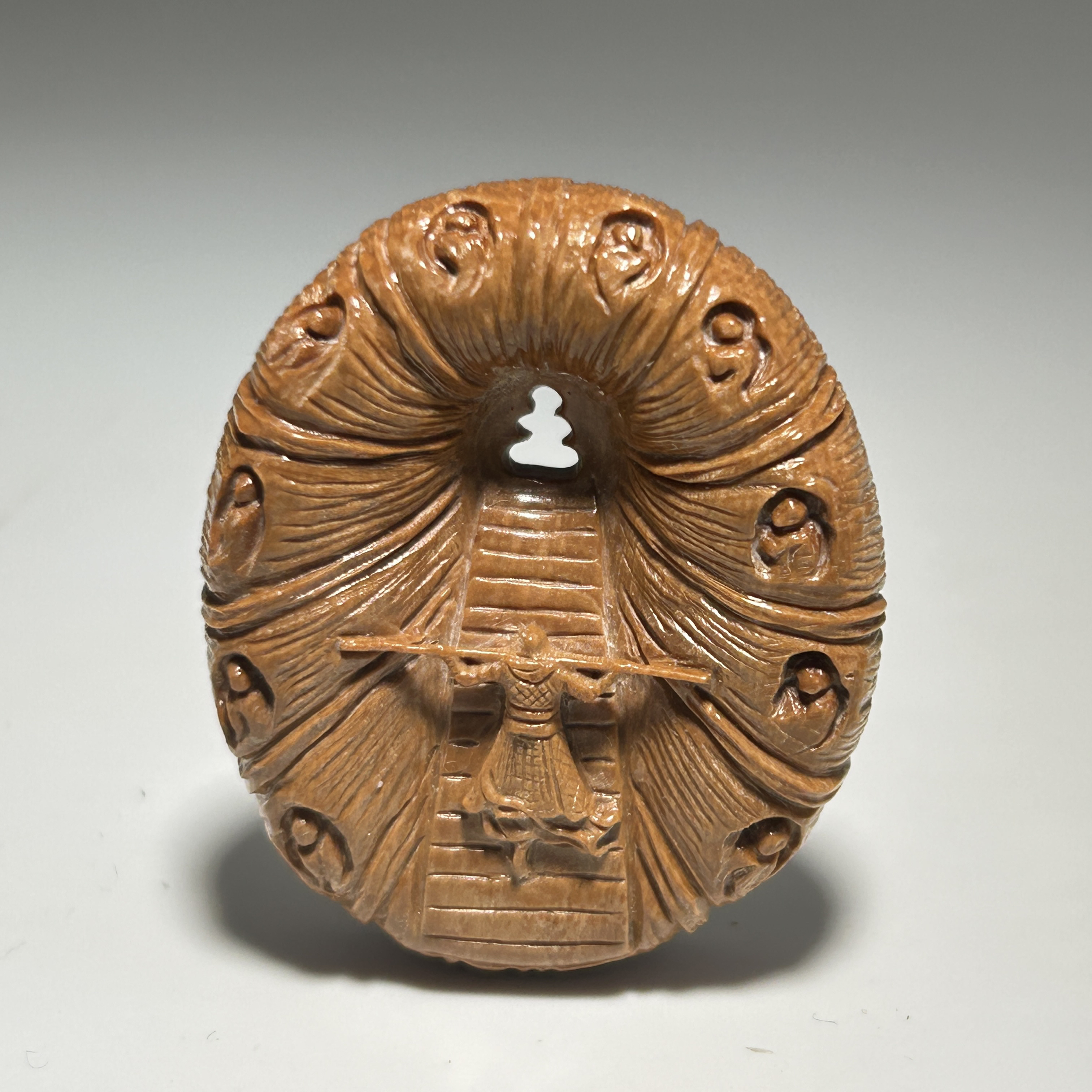 猛犸牙雕一心向佛吊坠34*28*7mm金亮老师亲工假一罚四JL9131