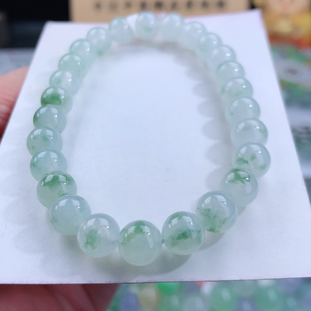 翡翠手链未镶嵌卡7.7mm