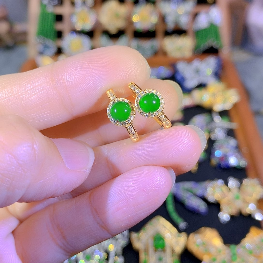 吊坠(不含链)银S925镶嵌翡翠