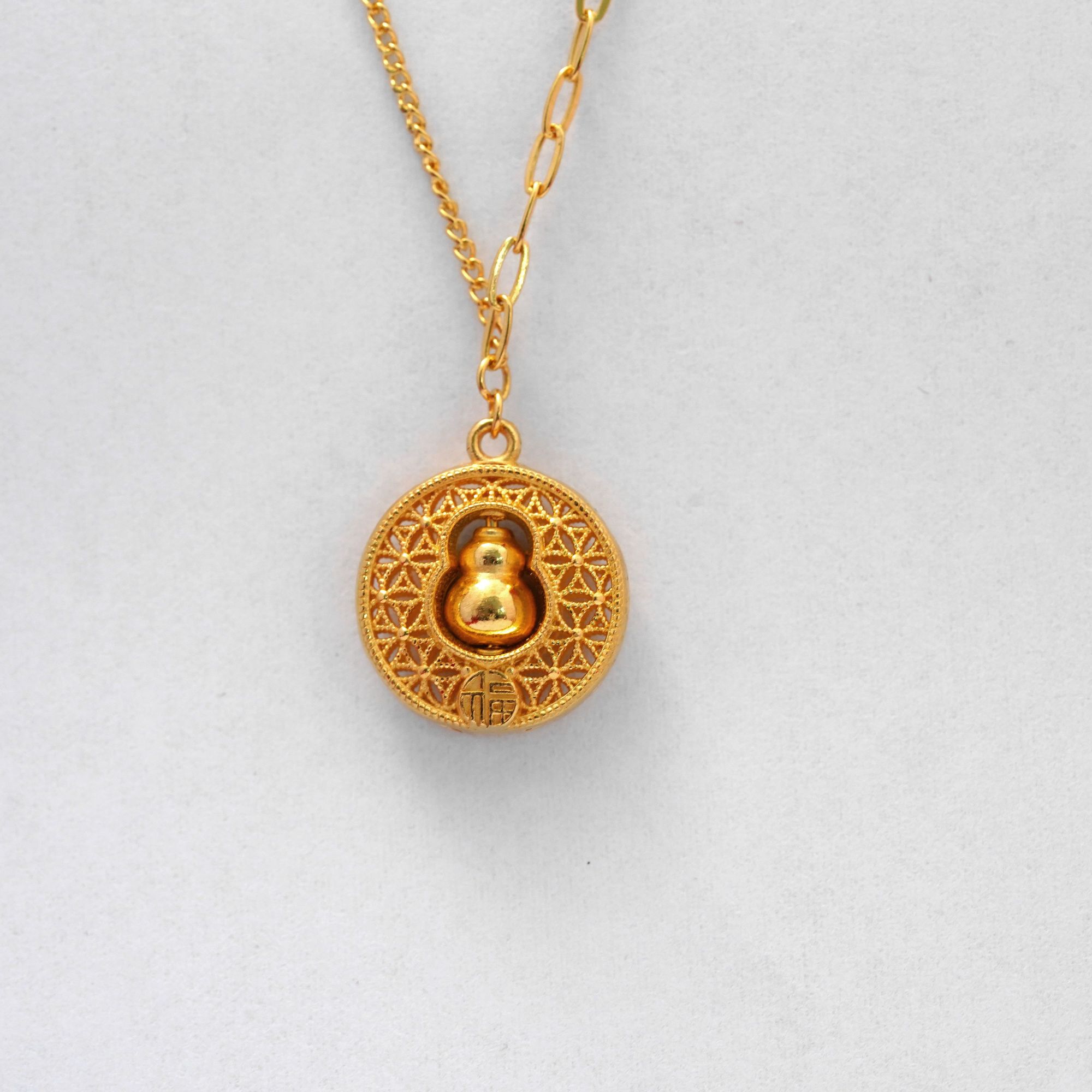 【福源】足金999 如意福葫芦套链（约8.83g）