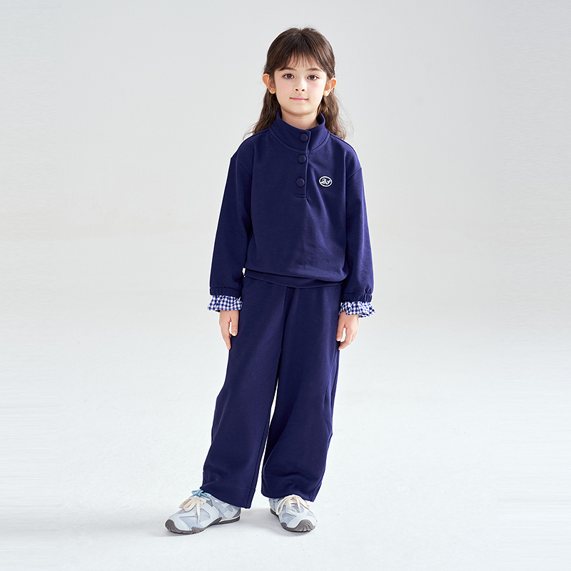 DEESHA/笛莎女童春秋季新款洋气女孩舒适休闲卫衣套装-QM253T101