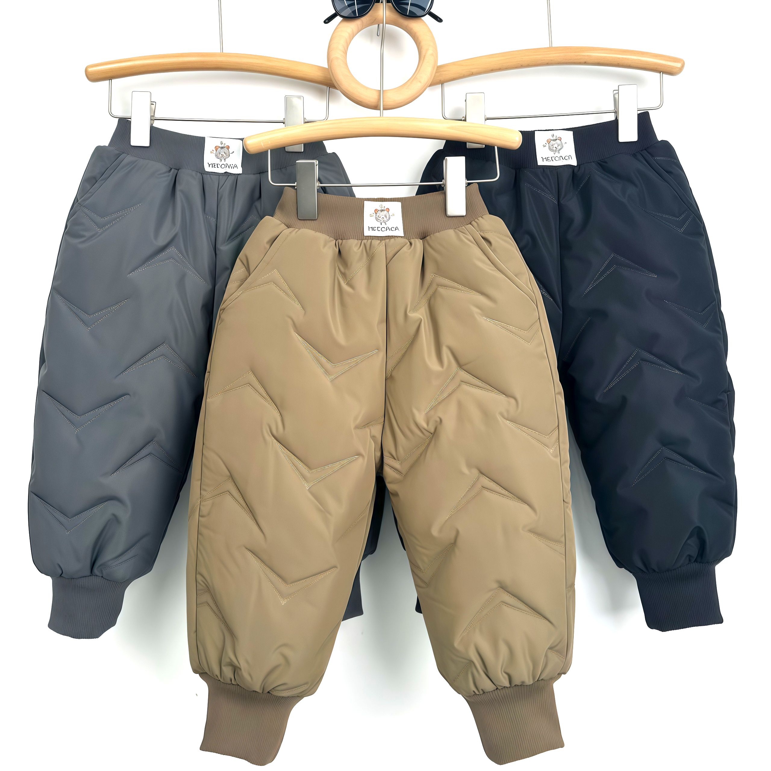 男童棉裤2025新款夹棉三层加绒加厚宝宝保暖裤冬季一条过冬长裤潮