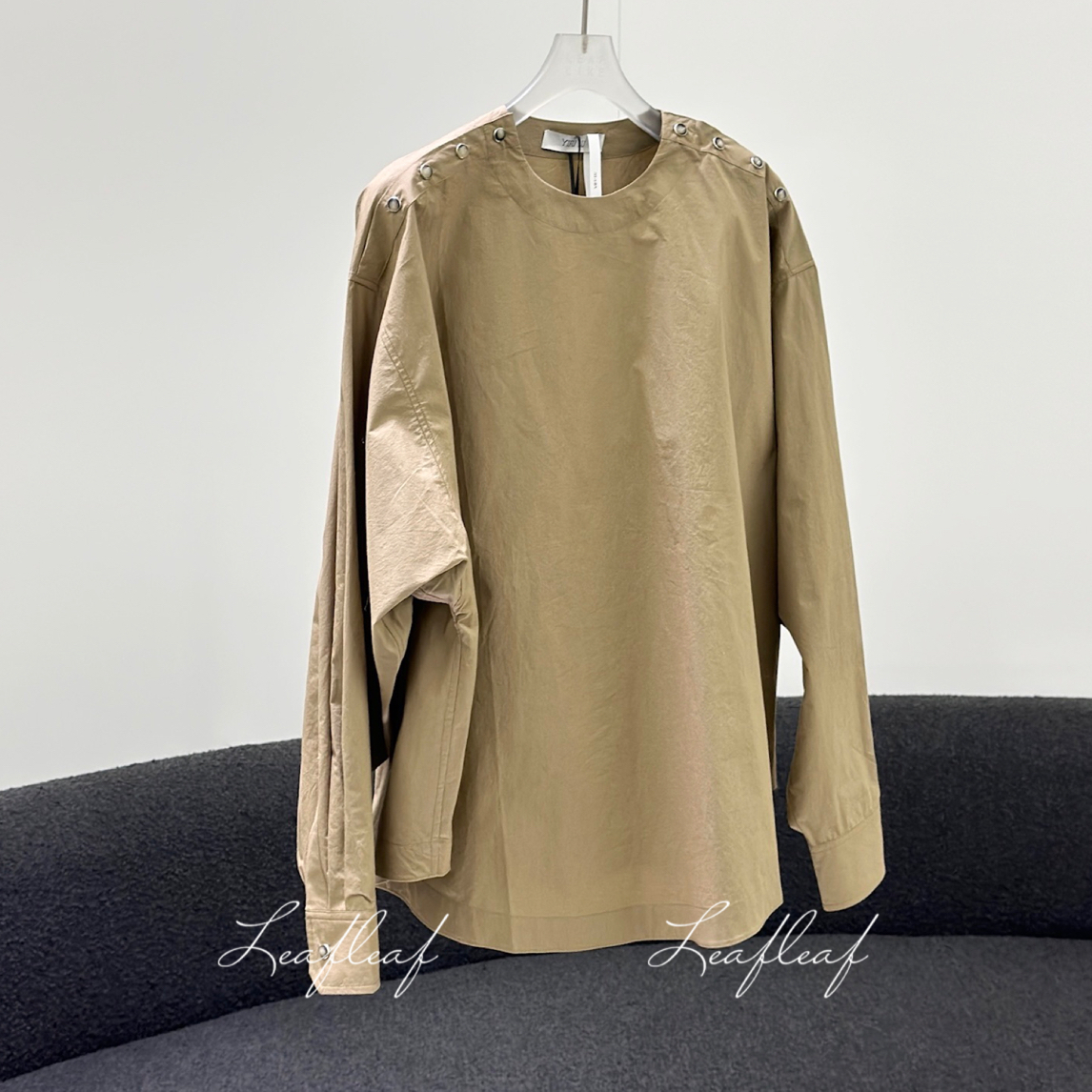 YIFULU 圆领肩口宽松衬衫 LEAFLEAF设计师品牌