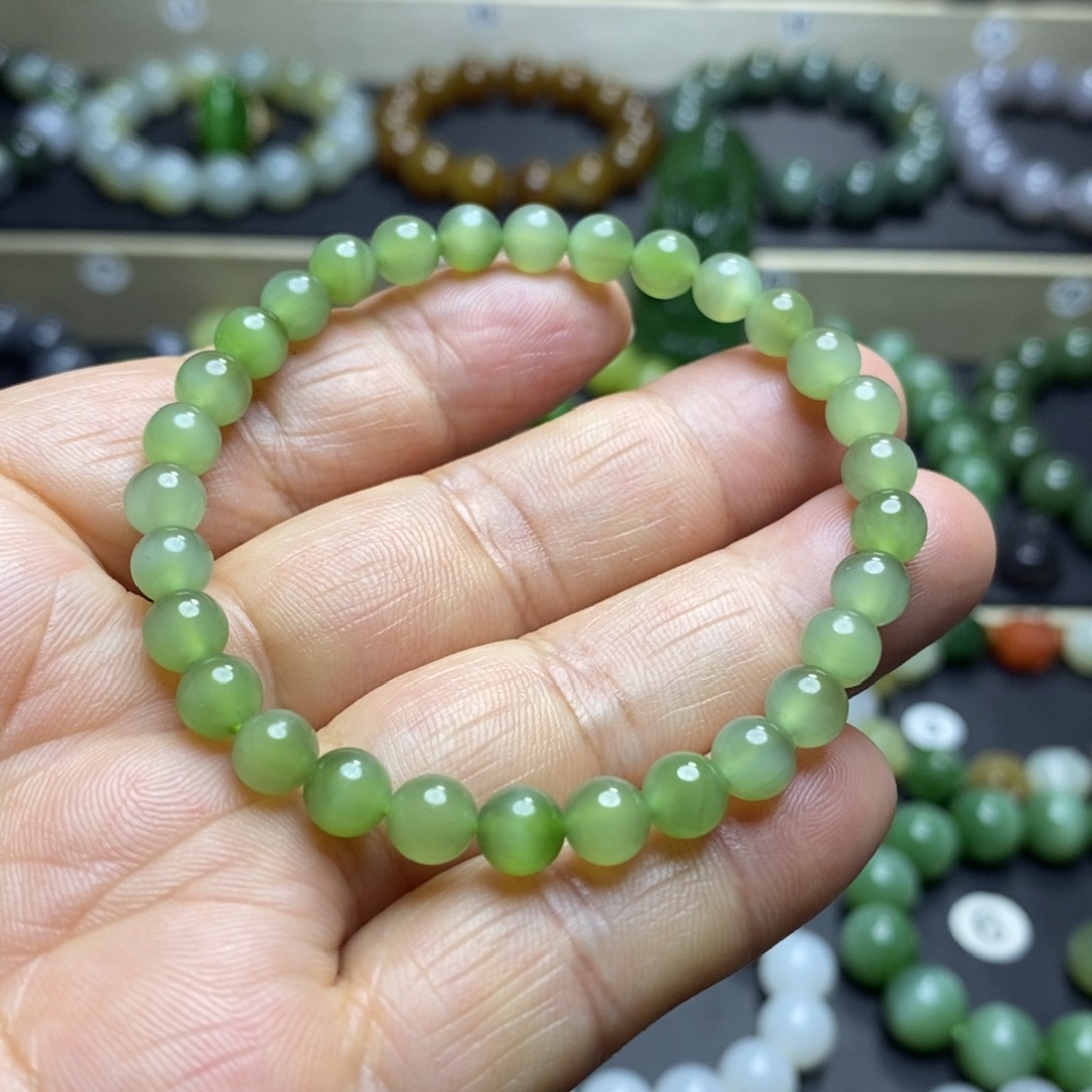 和田玉手串未镶嵌