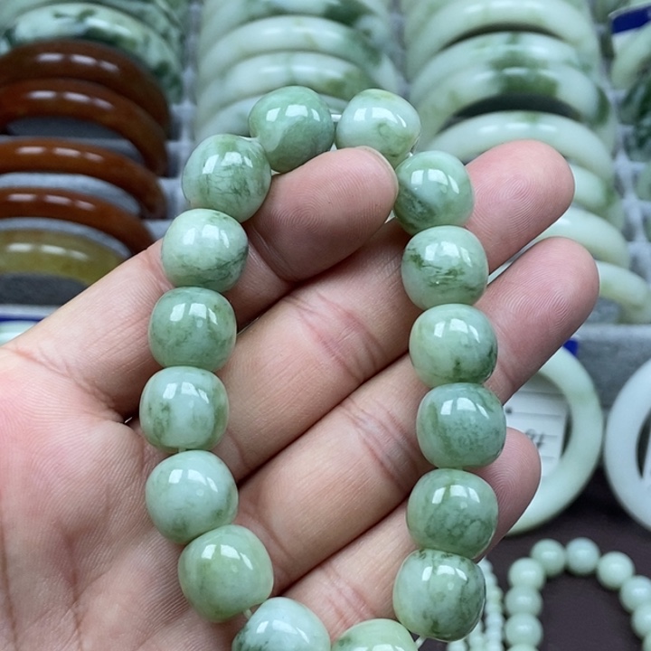 蛇纹石玉未镶嵌手链