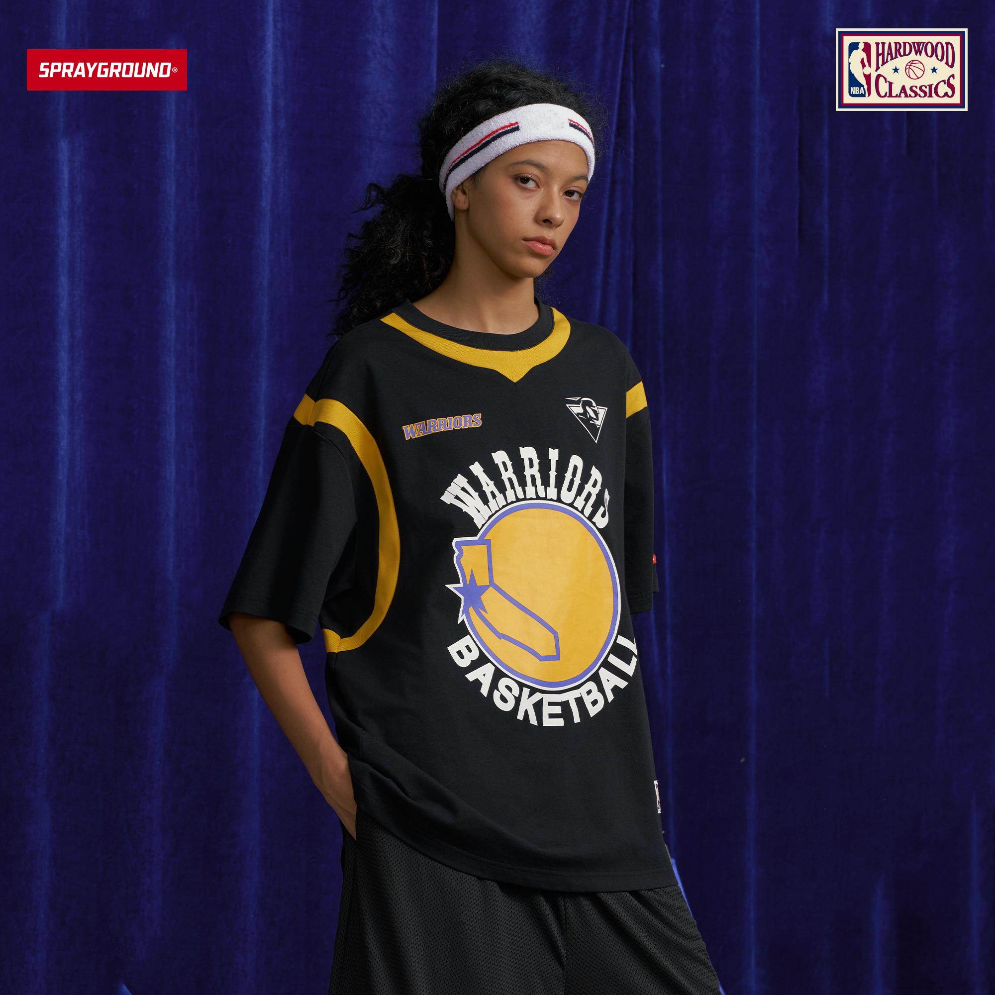 SPRAYGROUND I NBA HWC联名系列鲨鱼嘴短袖T恤复古JM NE220259