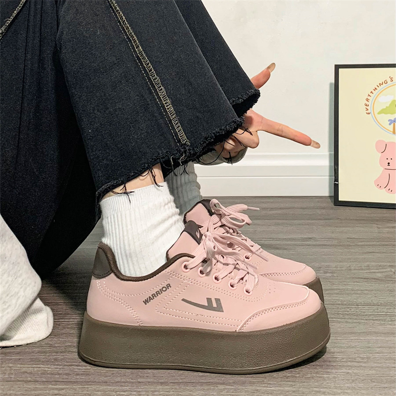 回力粉色板鞋子日式厚底女鞋2025秋季新款原宿网红运动休闲鞋学生