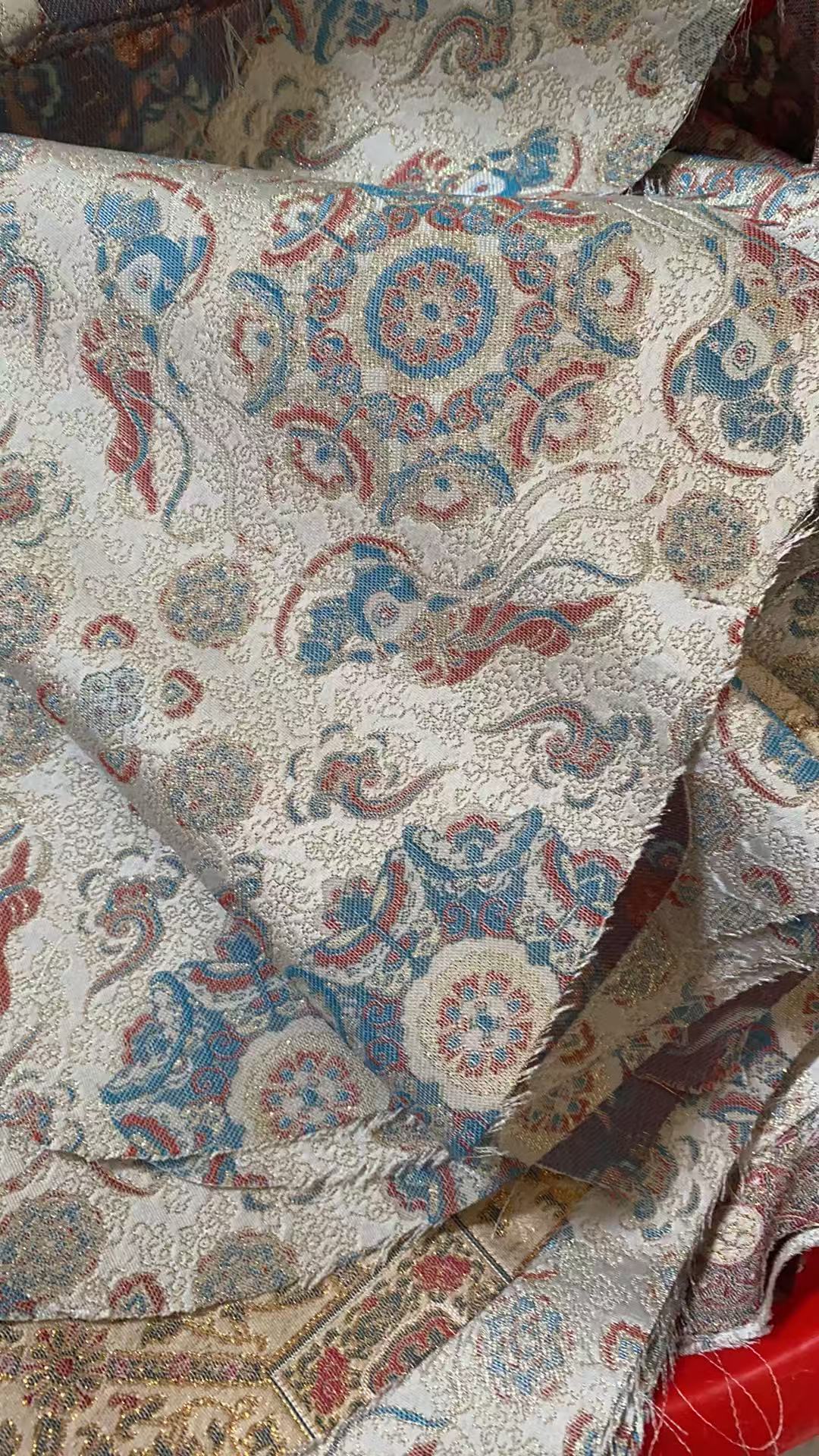 香云纱织锦贡缎棉麻刀口布碎布做手工diy布头