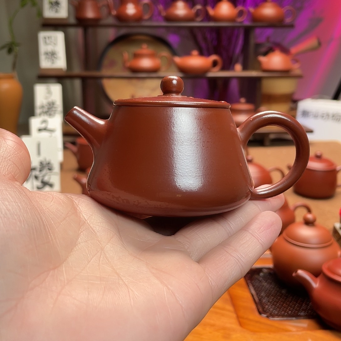 紫砂茶壶陌**少朱泥石瓢