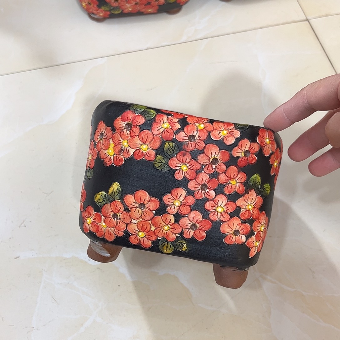 景德镇炫彩手绘口12*12高12