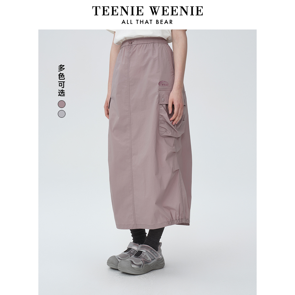 TeenieWeenie小熊半身裙25夏新款休闲时尚率性工装裙TTWH256428N