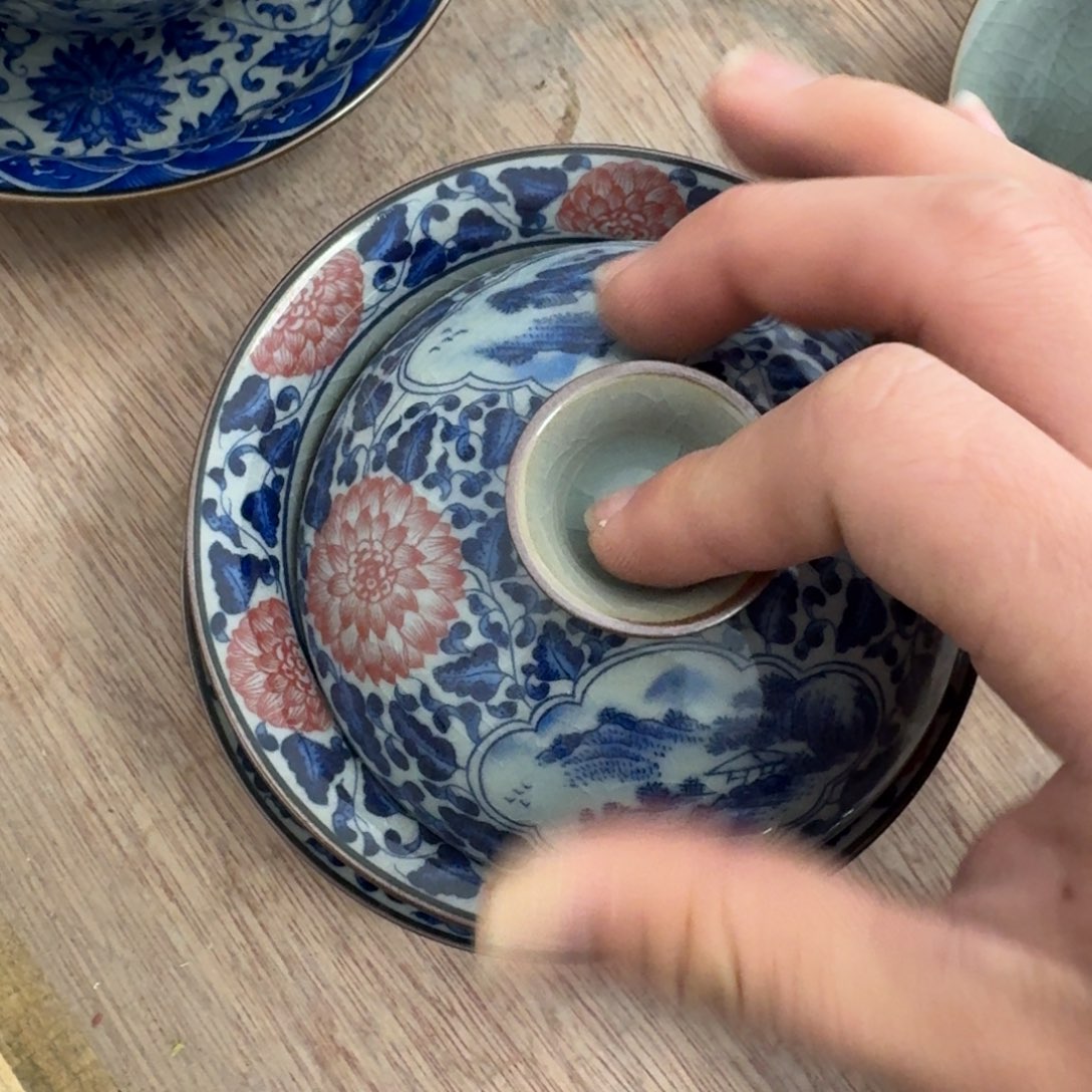 繁华元宝盖碗老陶泥