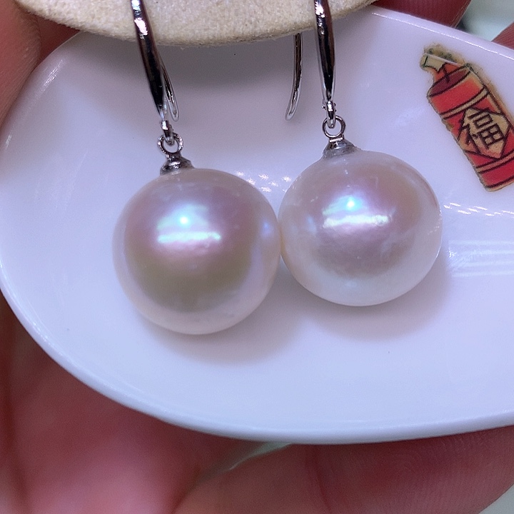 银S925镶嵌耳饰淡水珍珠E**e