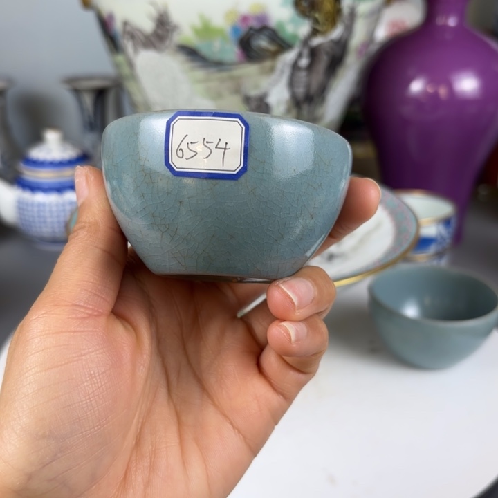 摆件汝窑杯杯杯……