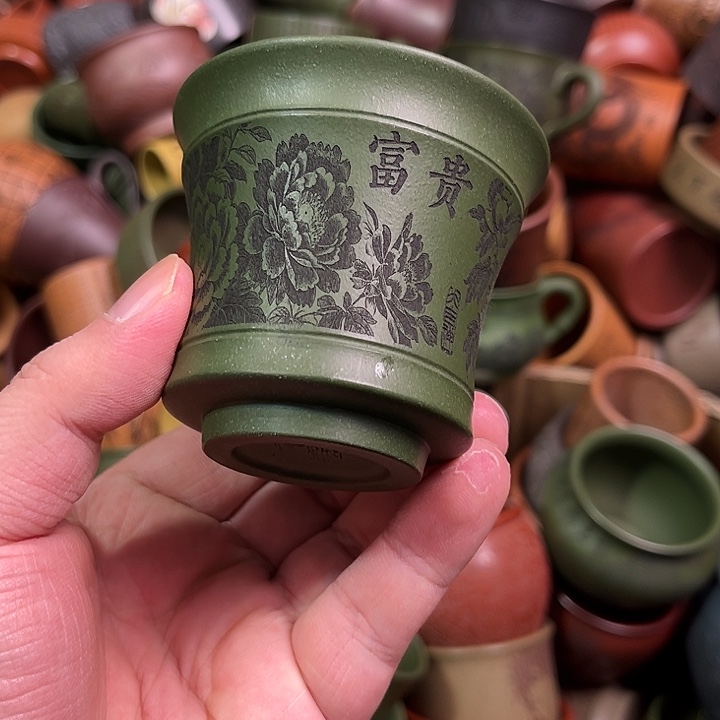 紫砂茶杯全手工紫砂主人杯