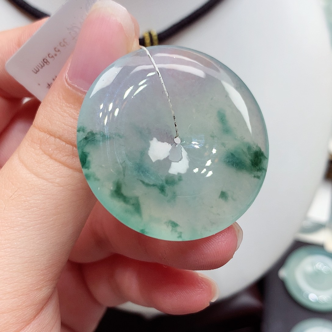 颈饰未镶嵌翡翠编号96，35.5/5.8