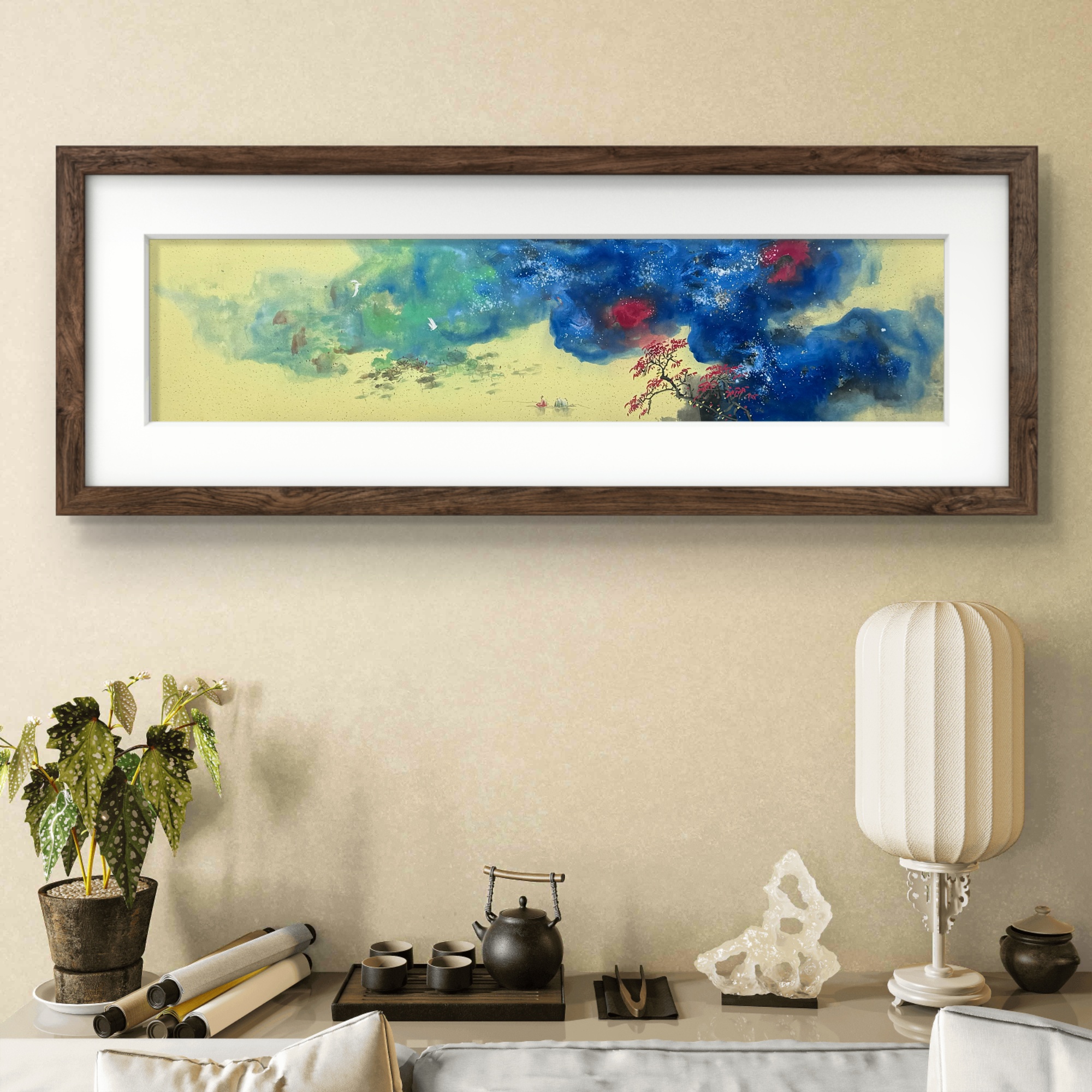 【星彩富瑞】160*45cm欧阳宾手绘作品