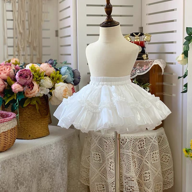 儿童发光裙撑Lolita女童洛丽塔连衣裙打底裙蓬蓬裙百搭250029