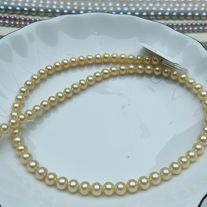 颈饰淡水珍珠银S925镶嵌