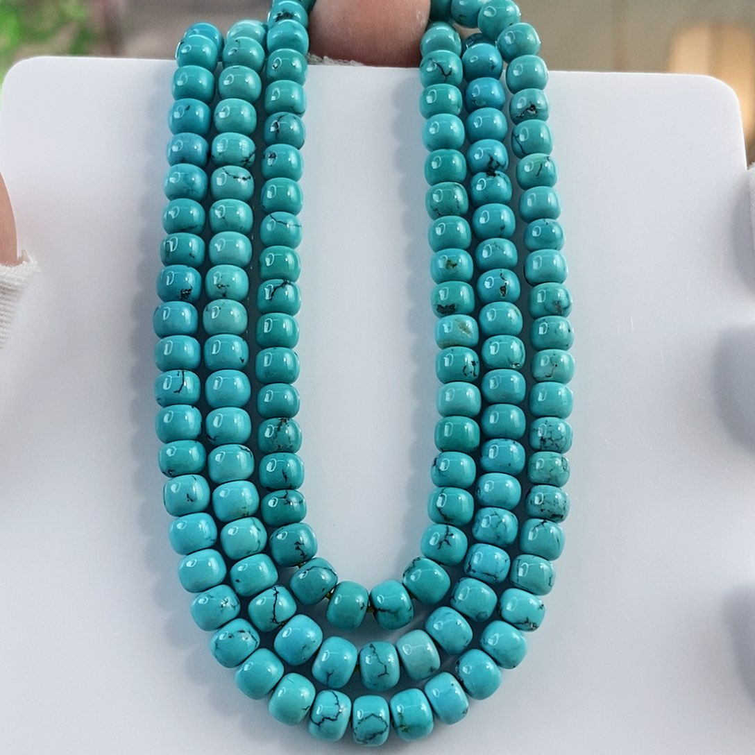 绿松石珠宝奇石未镶嵌5mm