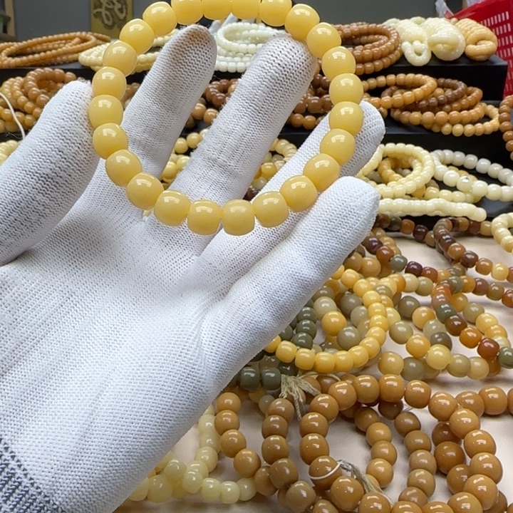 益***。手串菩提根/象牙果9.10 10年 鬼工