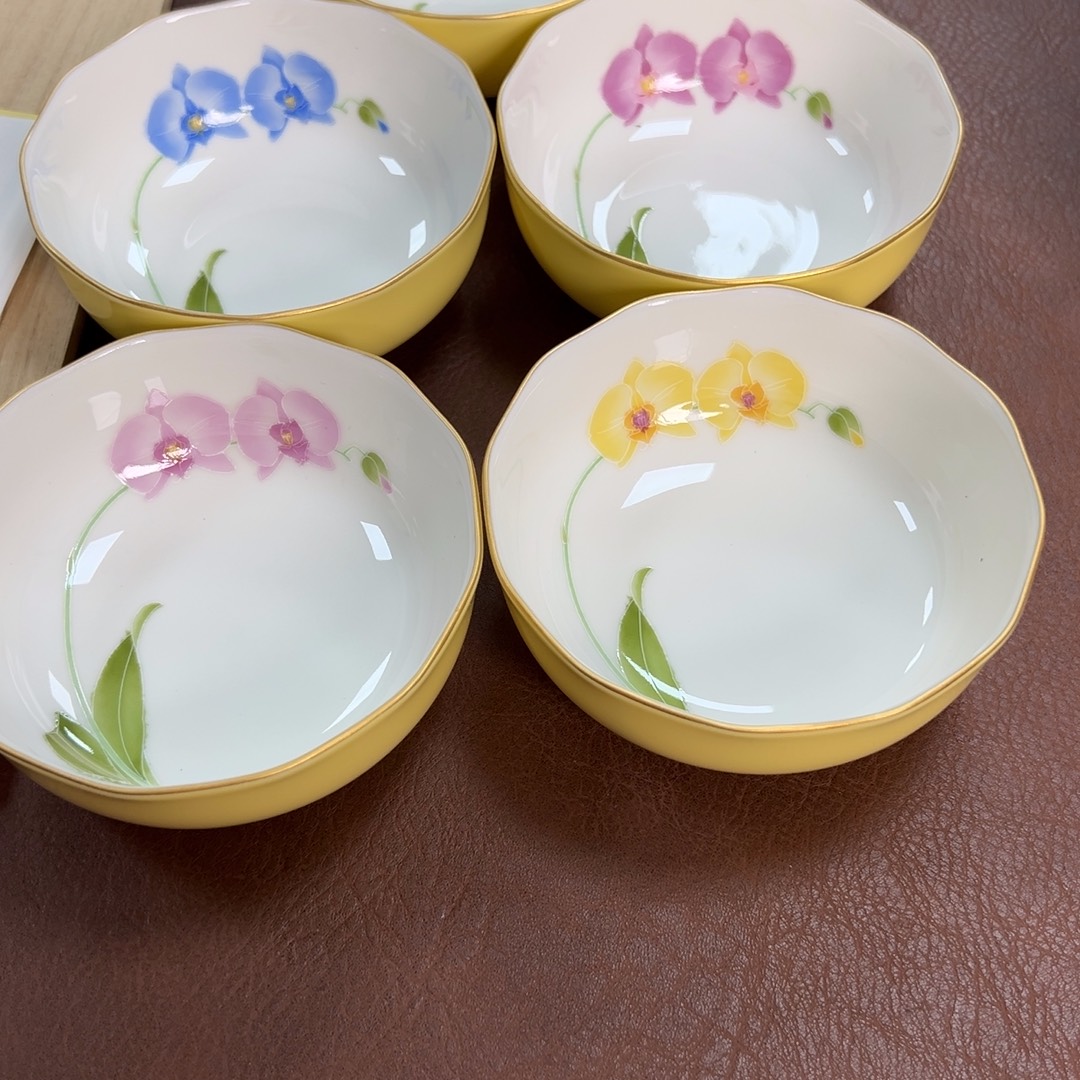 瓷片香兰五只瓷器瓷器