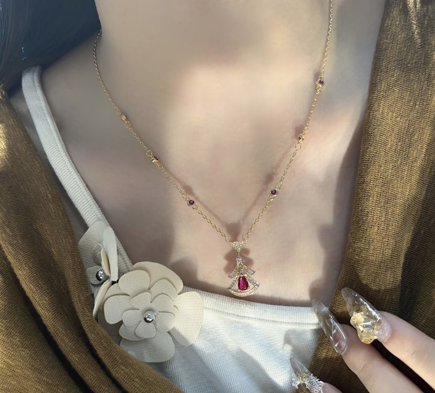 29.【宝宝】红裙子/绿裙子项链