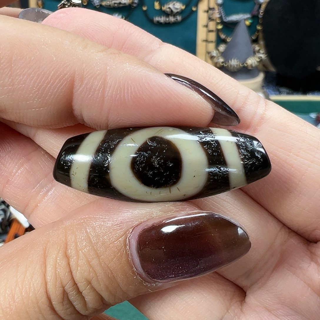 玛瑙/玉髓未镶嵌珠宝半成品老冯天地牛角37.2