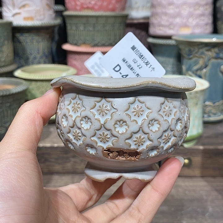 七里烧花盆2-22-423口径 6