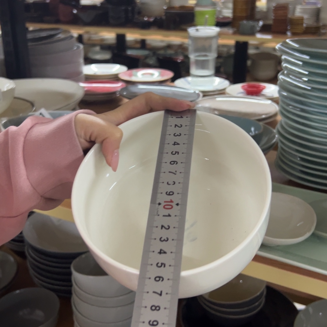 新骨瓷285瑕疵慎拍 6.25寸暖白钵形碗