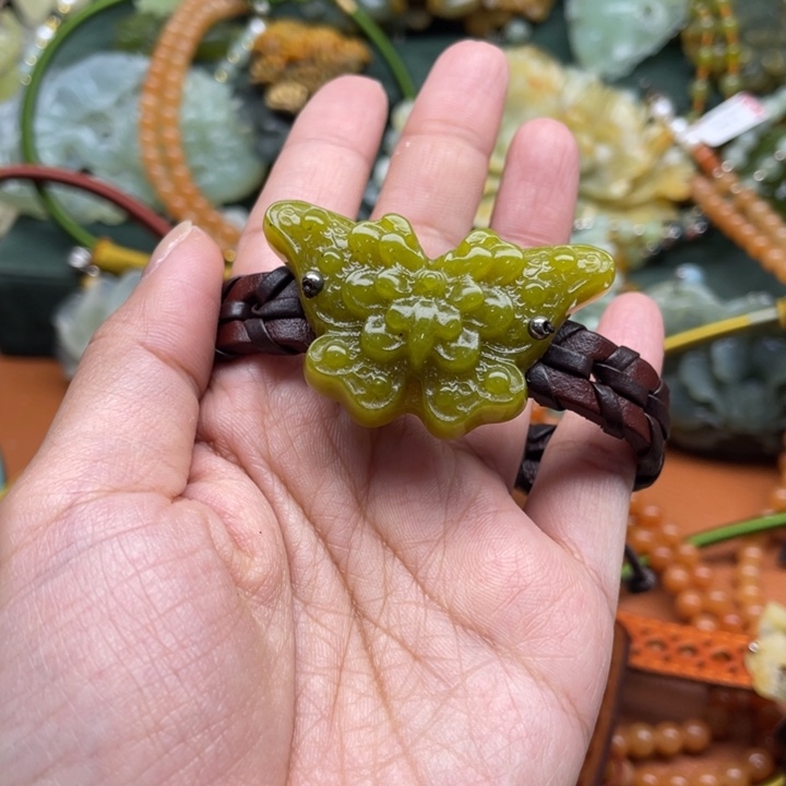 蛇纹石玉手牌合金