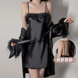 性感蕾丝甜美抹胸内裤轻奢睡衣套装纯欲迷人浪漫唯美家居服配丝袜