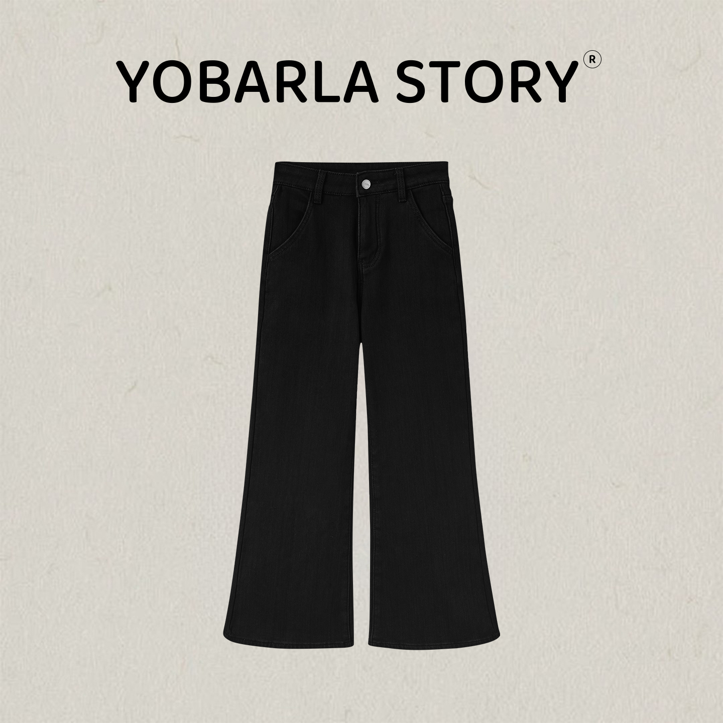 黑色微喇牛仔裤女秋冬新款大码弹力显瘦阔腿马蹄裤子微喇裤