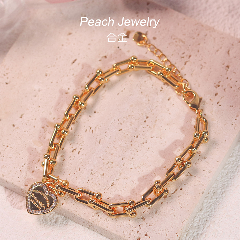 合金手链 合金封心锁爱看破红尘马蹄链可调节手链 SJ83